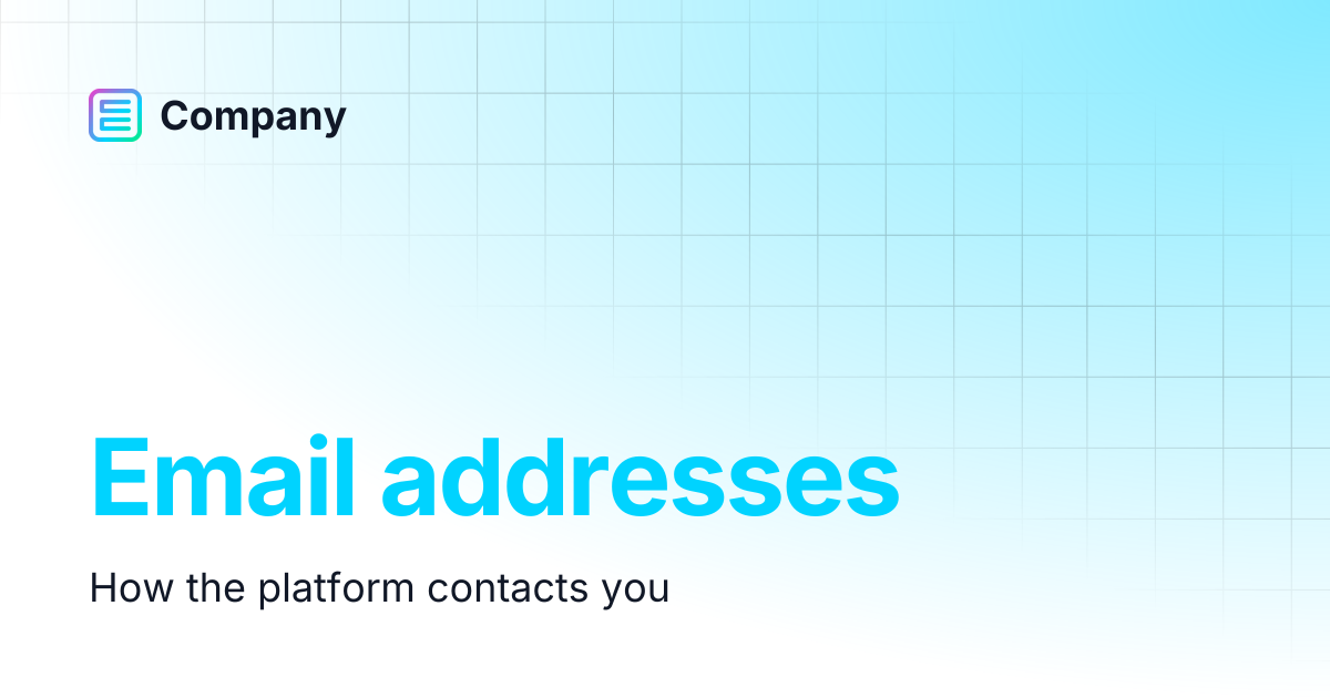 Email addresses | Company